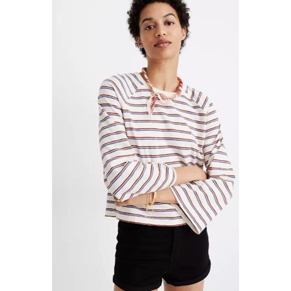 Madewell Wide-Sleeve Striped Tee XXS NWOT